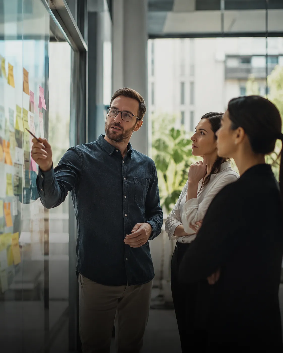 Consultant presenting strategy to a client