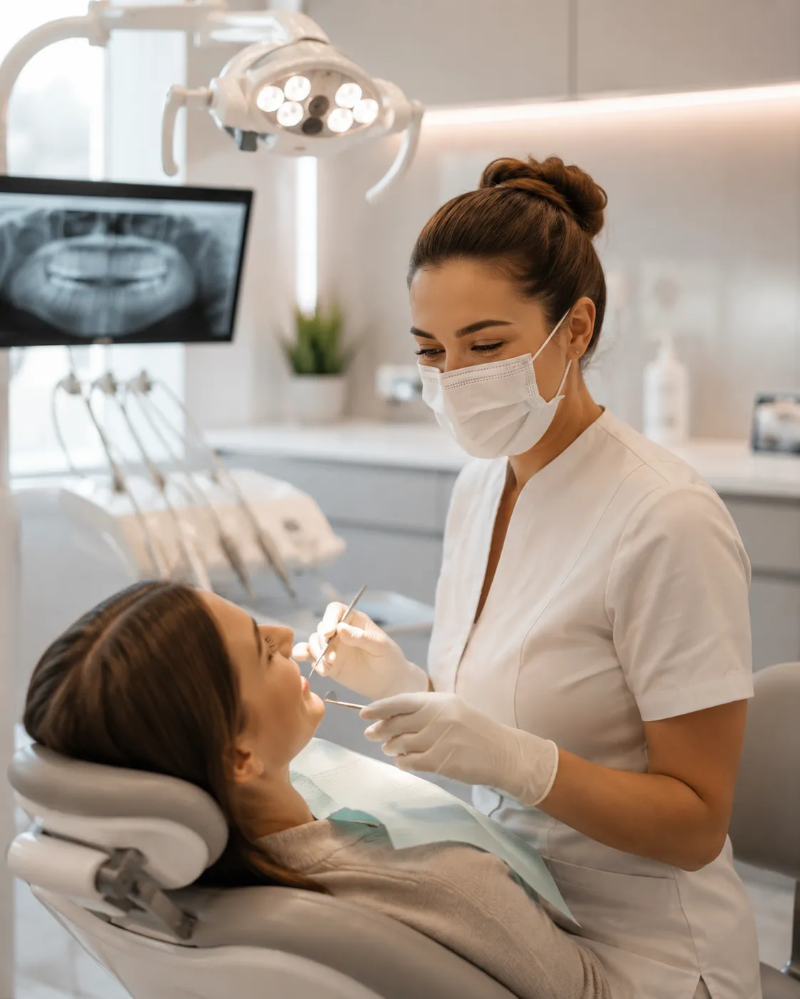 Medical professional in a clean clinic